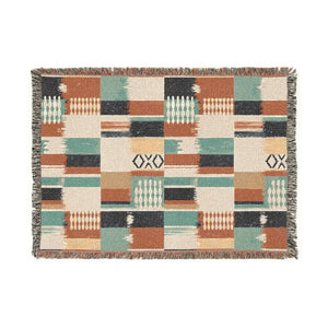 Southwestern patchwork throw by DipaliZ, printed into the weave as one piece