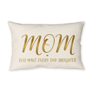 Soft script lettering set off-centre on the DipaliZ mom throw pillow