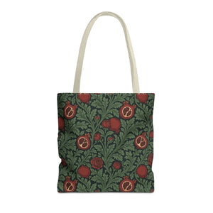 Vintage william morris-inspired botanical pomegranate tote bag - bags