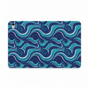 Ocean Wave Tablet Folio Case — Blue Swirl Protective Cover