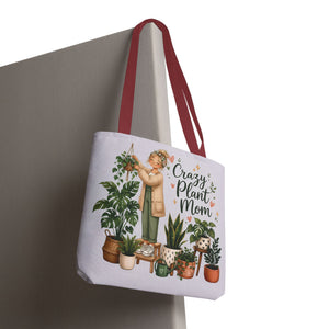 Crazy Plant Mom Tote Bag — Plant Lover Canvas Tote
