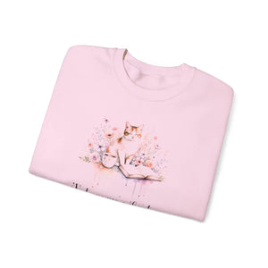 Just one more chapter cat reading book lover crewneck sweatshirt - sweatshirts