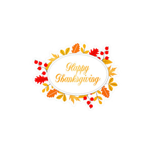 Happy Thanksgiving, Kiss-Cut Vinyl Decals