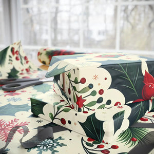 Festive Botanical Christmas Wrapping Paper