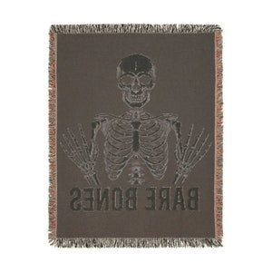 Bare Bones skeleton blanket by DipaliZ, a couch throw for Halloween and year-round use