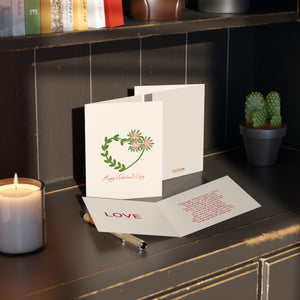 Pack of Valentine's day, Greeting cards with message (8, 16, and 24 pcs)