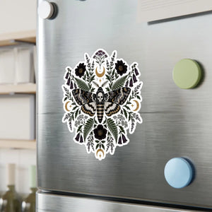 Gothic death’s head moth kiss-cut vinyl decal - home decor decals