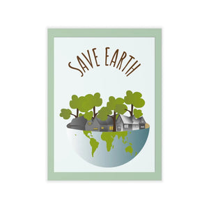 Save Earth Wall Decal – Eco-Friendly Globe Illustration for Home & Classroom