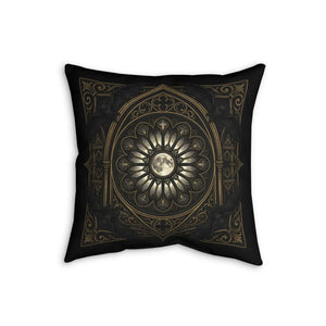 20 by 20 inch DipaliZ moon mandala throw cushion, printed to order
