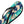 Geometric teal and navy flip flops - slippers