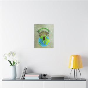 Save the planet, Matte Canvas, Stretched, 0.75"