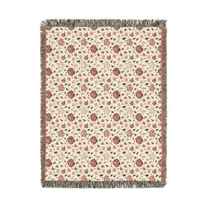 Floral Vintage Woven Blanket