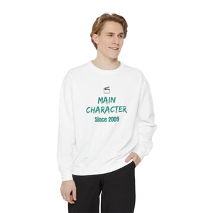 DipaliZ personalized Main Character garment-dyed sweatshirt - cut for a relaxed fit