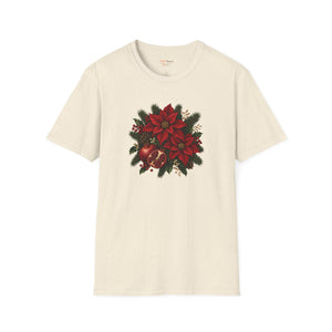 Christmas Poinsettia Floral T-Shirt