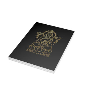Goddess laxmi on lotus meditation greeting card - cards