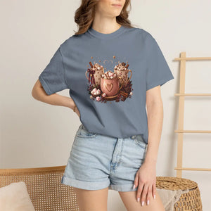 Hot cocoa bears garment-dyed t-shirt - t-shirts