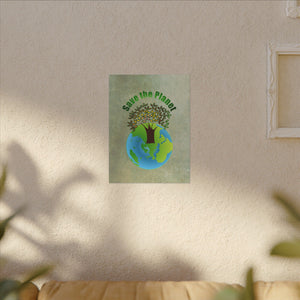 Save the planet, Matte Canvas, Stretched, 0.75"
