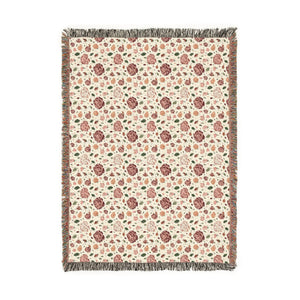 Floral Vintage Woven Blanket
