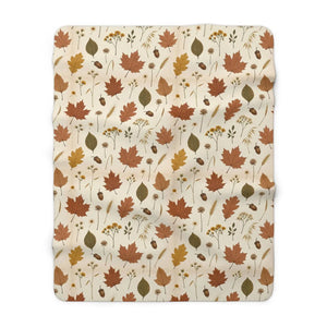 Plush sherpa reverse of a DipaliZ printed fleece throw blanket