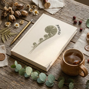 Personalized name floral botanical hardcover journal - journals