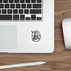 Pure black ink with no grey tone on the DipaliZ gothic sticker
