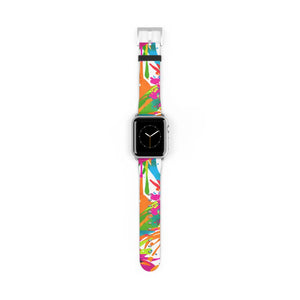 Color splash watch band, vibrant paint-splatter apple strap - bands