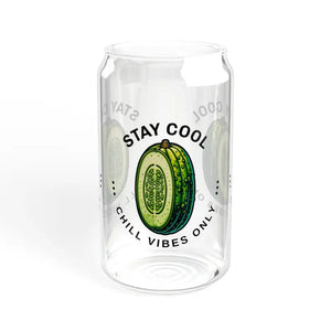 Stay Cool Cucumber Sipper Glass with Straw - Dipaliz - Tumblers