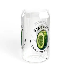Stay Cool Cucumber Sipper Glass with Straw - Dipaliz - Tumblers