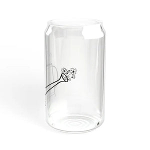 Wildflower Sipper Glass with Bamboo Lid - Eco Tumbler - Dipaliz - Tumblers