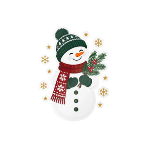 Snowman christmas kiss-cut vinyl decal - home decor decals