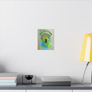Save the planet, Matte Canvas, Stretched, 0.75"