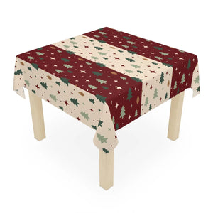 Christmas Tree Stripe Tablecloth — Festive Holiday Dining Decor