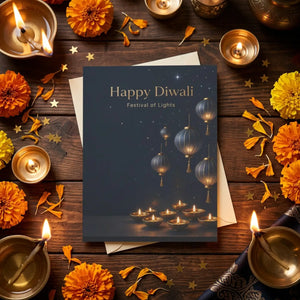 Happy diwali greeting cards, festival of lights (pack 1 10)