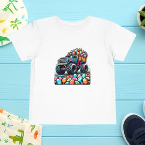Easter eggs on a truck Toddler Short Sleeve Tee