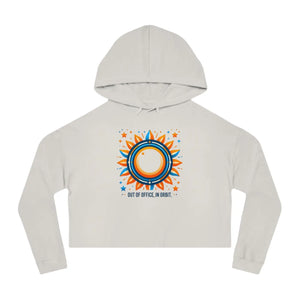 Out of office in orbit celestial sun cropped hoodie - sweatshirts
