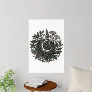 Muted sage and bone palette on a DipaliZ peel-and-stick wall decal