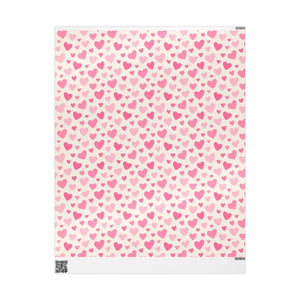 Pink heart wrapping paper roll – romantic valentine’s gift wrap