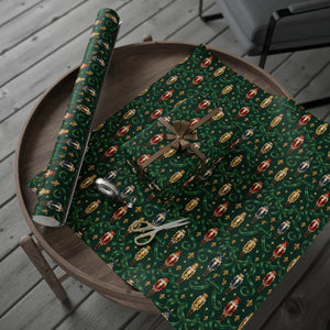 Luxury christmas wrapping paper – emerald green holiday gift wrap