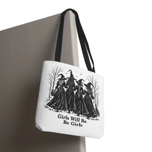 Witch Sisters Tote — “Girls Will Be Girls” Halloween Tote Bag
