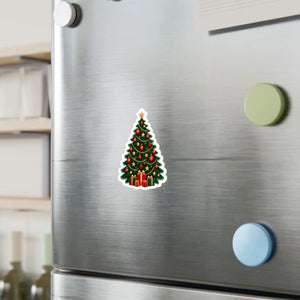 Christmas tree kiss-cut vinyl decal - home decor decals