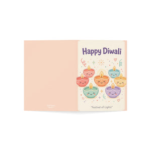 Personalized, Happy Diwali Greeting Cards — Cute Festival of Lights Cards (1/10/30/50 pcs)