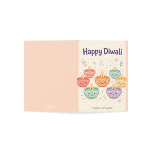 Personalized, Happy Diwali Greeting Cards — Cute Festival of Lights Cards (1/10/30/50 pcs)