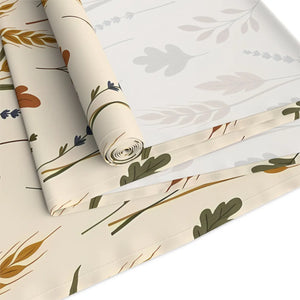 Autumn Meadow Table Runner — Neutral Floral Fall Decor