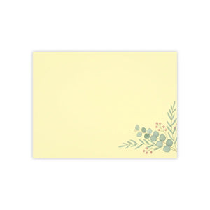 Eucalyptus sprig corner post-it note pads | floral sticky notes - notebooks & notepads