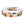Paw Print Dog Collar — Colorful Red, Teal & Brown Paw Pattern