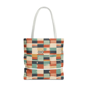 Aztec Patchwork Tote Bag – Boho Geometric All-Over Print Tote