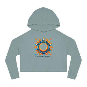 Out of office in orbit celestial sun cropped hoodie - sweatshirts