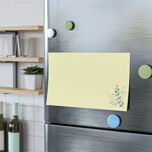 Eucalyptus sprig corner post-it note pads | floral sticky notes - notebooks & notepads