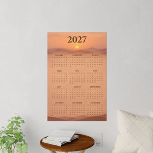 2027 Desert Sunset Wall Decal Calendar