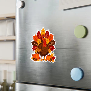 Thanksgiving turkey kiss-cut vinyl decal - home decor decals